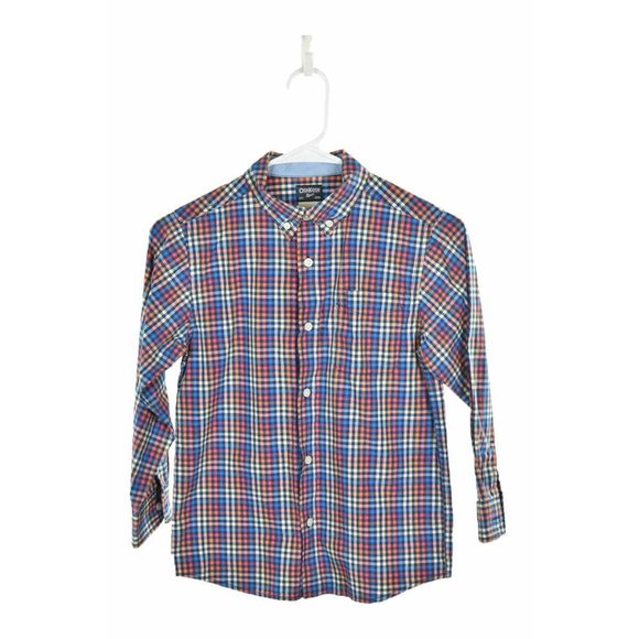 Oshkosh Bgosh Button Down Shirt 8 Blue - Picture 1 of 2